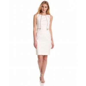 Calvin Klein Shift Dress Size 8 White Ivory